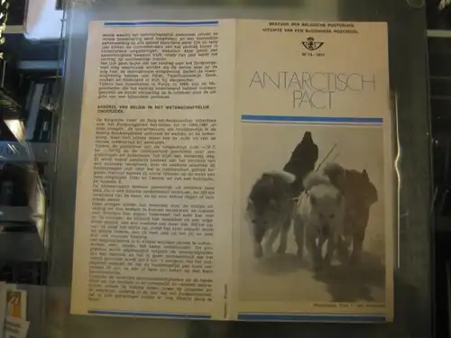 Belgien, Ankündigungsblatt, Ersttagsblatt, Schwarzdruck, Antarktisvertrag, 1971