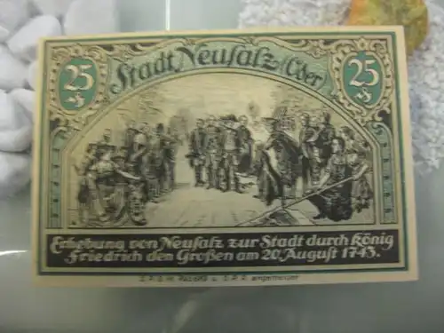 Notgeld, Gutschein  25 Pf. der Stadt Neusalz/Oder