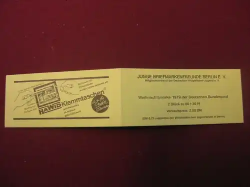 Markenheft Junge Briefmarkenfreunde Berlin, KUNZ MH Nr. 3