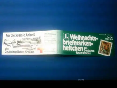 1. Weihnachts-Briefmarken-Heftchen des 
Deutschen Roten Kreuzes,
Serie 1982/83 Deutsche Bundespost