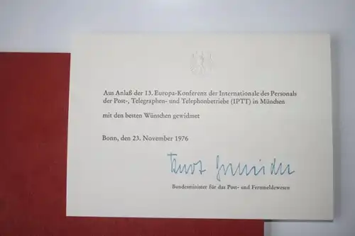 Ministerbuch der Deutsche Bundespost zur 13. Europa-Konferenz der IPTT/PTT 1976