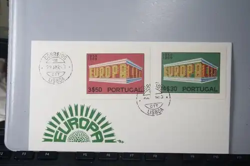 Portugal, 1969,  CEPT, EUROPA-UNION, Schmuckbrief - FDC mit ungezähnten Marken aus Ministerblatt (Faksimile); Ersttagsgestempelt