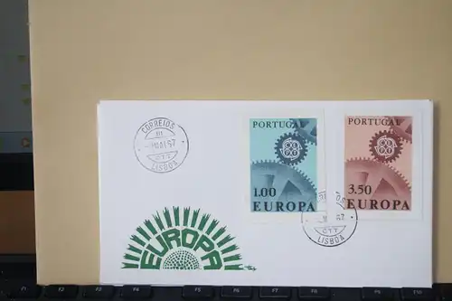 Portugal, 1967,  CEPT, EUROPA-UNION, Schmuckbrief - FDC mit ungezähnten Marken aus Ministerblatt (Faksimile); Ersttagsgestempelt