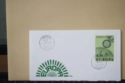 Portugal, 1967,  CEPT, EUROPA-UNION, Schmuckbrief - FDC mit ungezähnten Marken aus Ministerblatt (Faksimile); Ersttagsgestempelt