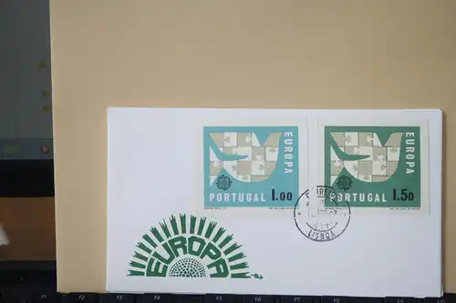 Portugal, 1963,  CEPT, EUROPA-UNION, Schmuckbrief - FDC mit ungezähnten Marken aus Ministerblatt (Faksimile); Ersttagsgestempelt