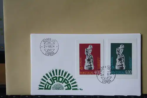 Portugal, 1974,  CEPT, EUROPA-UNION, Schmuckbrief - FDC mit ungezähnten Marken aus Ministerblatt (Faksimile); Ersttagsgestempelt