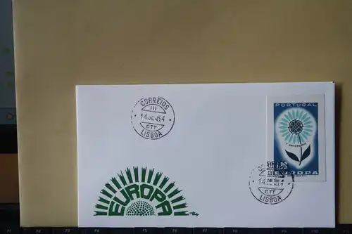 Portugal, 1964,  CEPT, EUROPA-UNION, Schmuckbrief - FDC mit ungezähnten Marken aus Ministerblatt (Faksimile); Ersttagsgestempelt