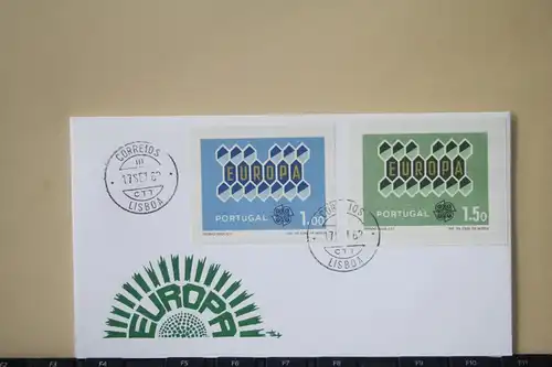 Portugal, 1962,  CEPT, EUROPA-UNION, Schmuckbrief - FDC mit ungezähnten Marken aus Ministerblatt (Faksimile); Ersttagsgestempelt