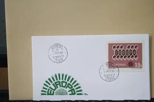 Portugal, 1962,  CEPT, EUROPA-UNION, Schmuckbrief - FDC mit ungezähnten Marken aus Ministerblatt (Faksimile); Ersttagsgestempelt