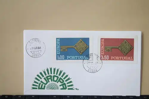 Portugal, 1968,  CEPT, EUROPA-UNION, Schmuckbrief - FDC mit ungezähnten Marken aus Ministerblatt (Faksimile); Ersttagsgestempelt