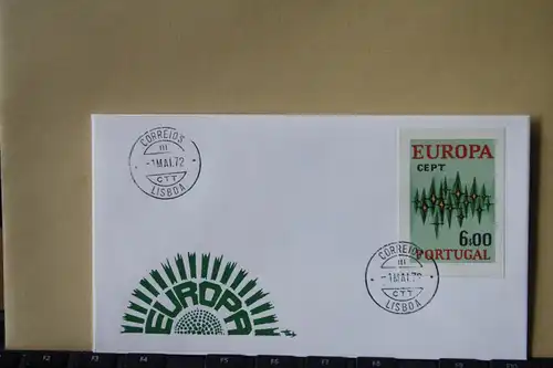 Portugal, 1972,  CEPT, EUROPA-UNION, Schmuckbrief - FDC mit ungezähnten Marken aus Ministerblatt (Faksimile); Ersttagsgestempelt