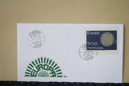 Portugal, 1970,  CEPT, EUROPA-UNION, Schmuckbrief - FDC mit ungezähnten Marken aus Ministerblatt (Faksimile); Ersttagsgestempelt