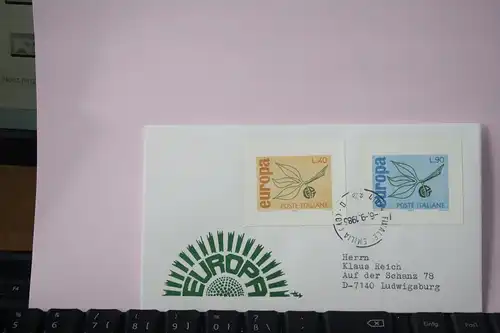 Italien, 1965, CEPT, EUROPA-UNION, Schmuckbrief - FDC mit ungezähnten Marken aus Ministerblatt (Faksimile);