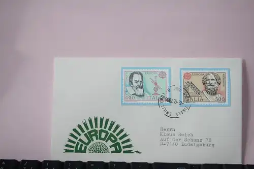 Italien, 1983, CEPT, EUROPA-UNION, Schmuckbrief - FDC mit ungezähnten Marken aus Ministerblatt (Faksimile);