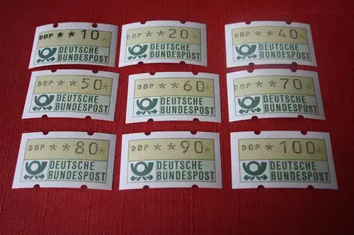 ATM - Lot, Ausgabe BRD 1981 mit 21 Werten von 10 Pf.- bis 300 Pf