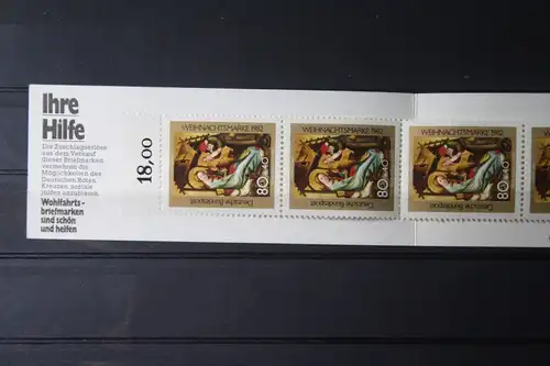 1. Weihnachts-Briefmarkenheftchen des Deutschen Roten Kreuzes, Serie 1982/83