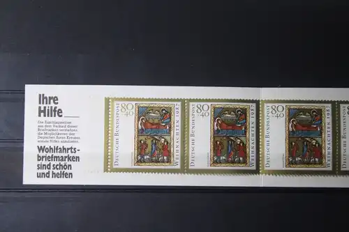6. Weihnachts-Briefmarkenheftchen des Deutschen Roten Kreuzes, Serie 1987/88