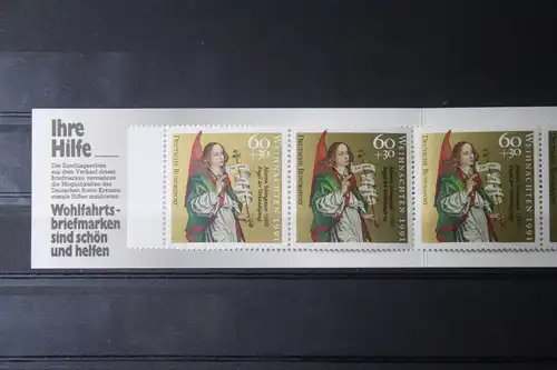 10. Weihnachts-Briefmarkenheftchen des Deutschen Roten Kreuzes, Serie 1991/92