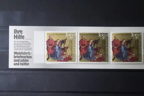 10. Weihnachts-Briefmarkenheftchen des Deutschen Roten Kreuzes, Serie 1991/92
