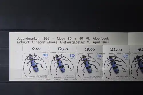 Jugendmarken Heftchen 1993, Stiftung Deutsche Jugendmarke