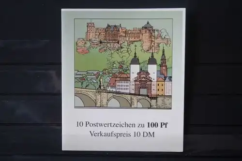 Markenheft  800 Jahre Heidelberg; Ersttagsstempel; MH 33,  selten, rar                                                        