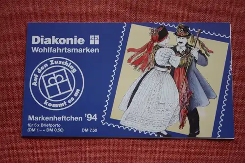 Diakonie Wohlfahrtsmarken Markenheftchen,
Markenheft 1994