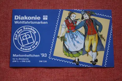 Diakonie Wohlfahrtsmarken Markenheftchen,
Markenheft 1993