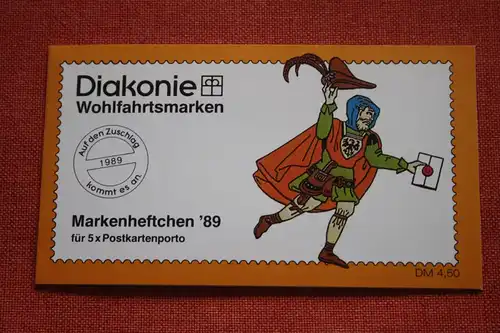 Diakonie Wohlfahrtsmarken Markenheftchen,
Markenheft 1989