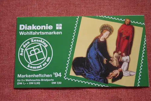 Diakonie Wohlfahrtsmarken, Weihnachtsmarkenheftchen,
Markenheft 1994