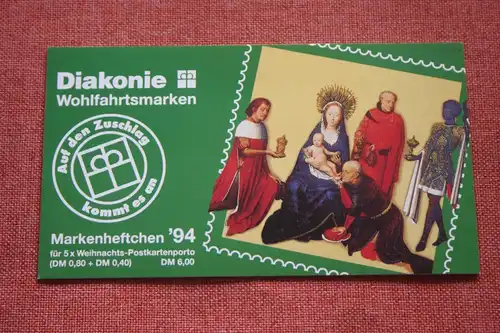 Diakonie Wohlfahrtsmarken, Weihnachtsmarkenheftchen,
Markenheft 1994
