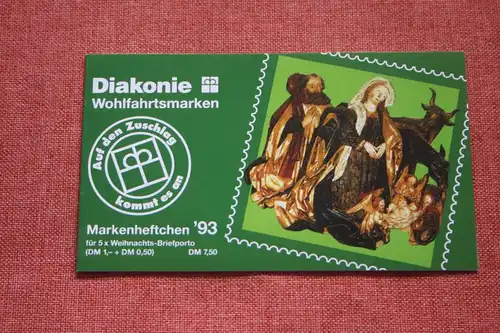 Diakonie Wohlfahrtsmarken, Weihnachtsmarkenheftchen,
Markenheft 1993