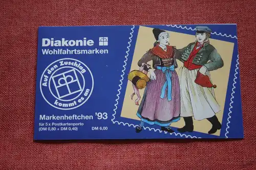 Diakonie Wohlfahrtsmarken, Weihnachtsmarkenheftchen,
Markenheft 1993