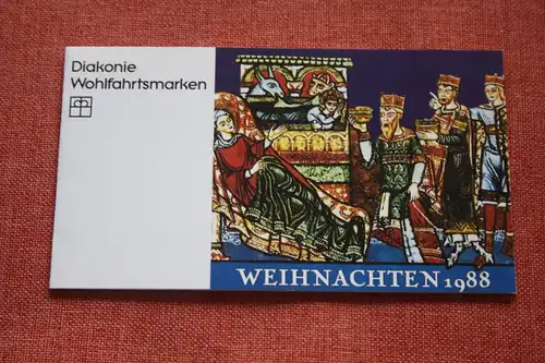 Diakonie Wohlfahrtsmarken Markenheftchen,Weihnachtsmarkenheft 1988