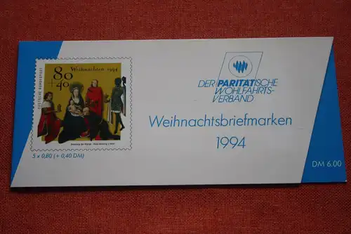 Paritätischer Wohlfahrtsverband Weihnachtsbriefmarken-Markenheftchen 1994