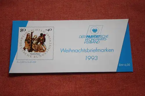 Paritätischer Wohlfahrtsverband Weihnachtsbriefmarken-Markenheftchen 1993