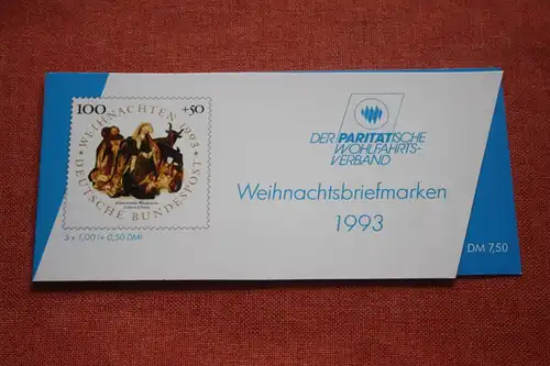Paritätischer Wohlfahrtsverband Weihnachtsbriefmarken-Markenheftchen 1993