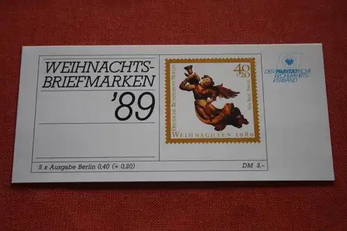 Paritätischer Wohlfahrtsverband Weihnachtsbriefmarken-Markenheftchen 1989