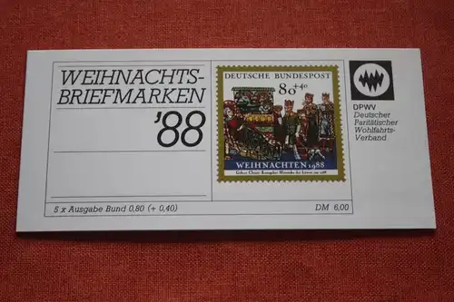 Paritätischer Wohlfahrtsverband Weihnachtsbriefmarken-Markenheftchen 1988