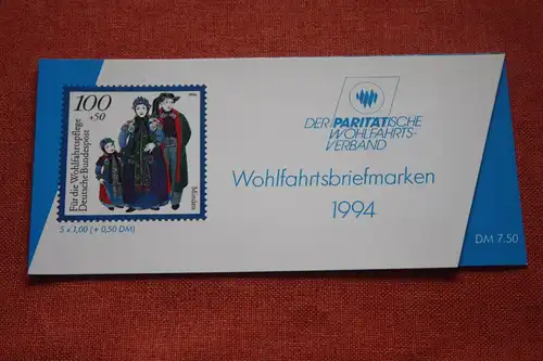 Paritätischer Wohlfahrtsverband Wohlfahrtsbriefmarken-Markenheftchen 1994