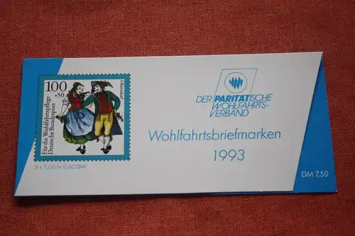 Paritätischer Wohlfahrtsverband Wohlfahrtsbriefmarken-Markenheftchen 1993