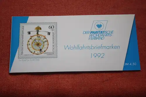 Paritätischer Wohlfahrtsverband Wohlfahrtsbriefmarken-Markenheftchen 1992