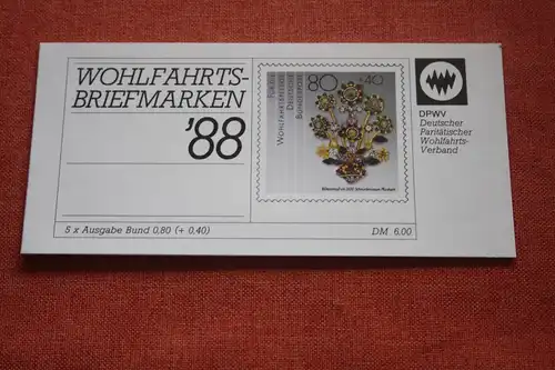 Paritätischer Wohlfahrtsverband Wohlfahrtsbriefmarken-Markenheftchen 1988
