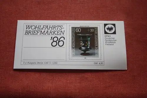 Paritätischer Wohlfahrtsverband Wohlfahrtsbriefmarken-Markenheftchen 1986