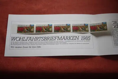 Paritätischer Wohlfahrtsverband Wohlfahrtsbriefmarken-Markenheftchen 1985