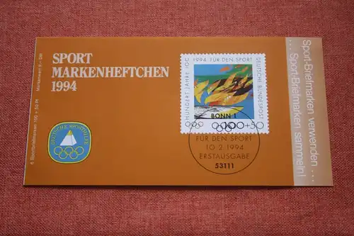 Sport Markenheftchen 1994 der Sporthilfe, Für den Sport