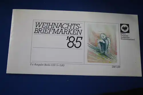 Paritätischer Wohlfahrtsverband Wohlfahrtsbriefmarken-Markenheftchen 1985