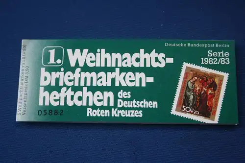 1. Weihnachts-Briefmarkenheftchen des Deutschen Roten Kreuzes, Serie 1982/83