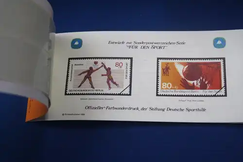 Sport Markenheftchen 1985 der Sporthilfe, Für den Sport