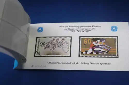 Sport Markenheftchen 1982 der Sporthilfe, Für den Sport