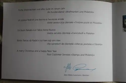 Klappkarte Weihnachten 1997 der PTT Schweiz